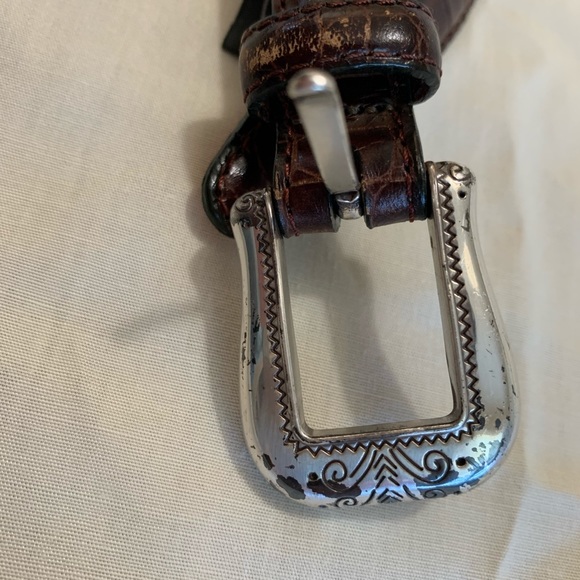 Medium 32 size Vintage herringbone braided Brighton leather belt. - Picture 4 of 9